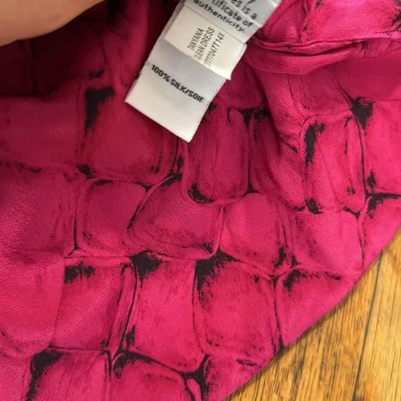 Diane Von Furstenberg tanyana clean Dress alligator pink dahlia 100%silk NO BELT